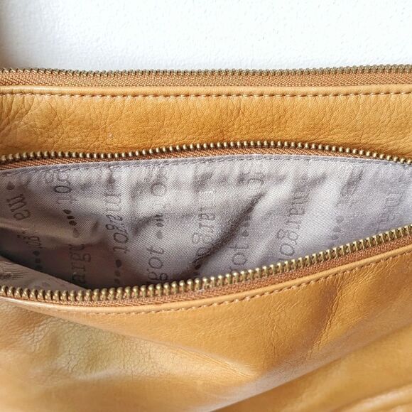 MARGOT New York Whiskey Tan Leather Accordion Crossbody - Picture 6 of 16